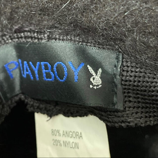 PLAYBOY(プレイボーイ)の帽子 レディース メンズ バケットハット プレイボーイ 秋 冬 ブラック レディースの帽子(ハット)の商品写真