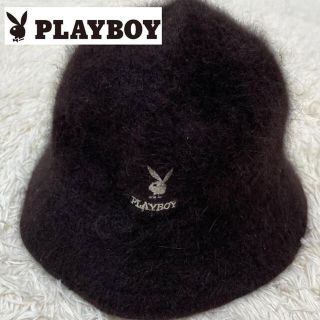 プレイボーイ(PLAYBOY)の帽子 レディース メンズ バケットハット プレイボーイ 秋 冬 ブラック(ハット)