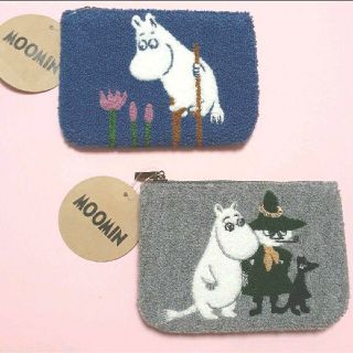 ムーミン　さがら刺繍　フラットポーチ　2個セット(ポーチ)