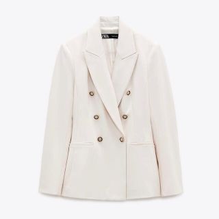 ザラ(ZARA)の【限定値下げ！】【ZARA】ダブルブレスト ピケ ブレザー(テーラードジャケット)