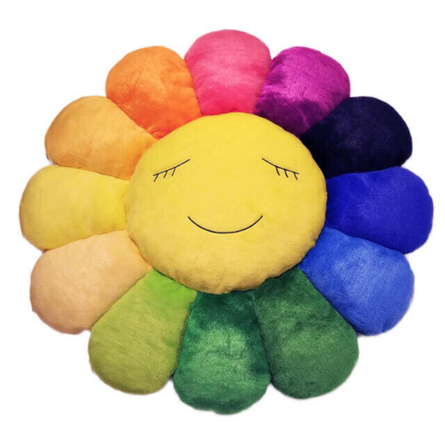 村上隆 Flower Cushion Rainbow 1m お花  レインボー インテリア/住まい/日用品のインテリア小物(クッション)の商品写真