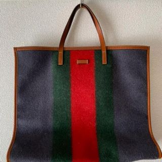 グッチ(Gucci)のグッチ　ウェビングライン　フェルトバッグ(トートバッグ)