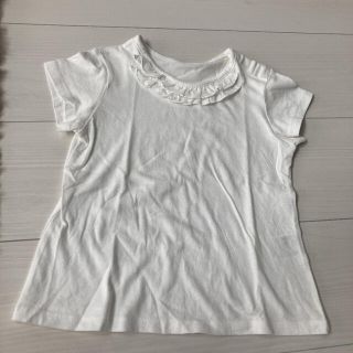 ユニクロ(UNIQLO)の美品　ユニクロ　ホワイトトップス　100(Tシャツ/カットソー)