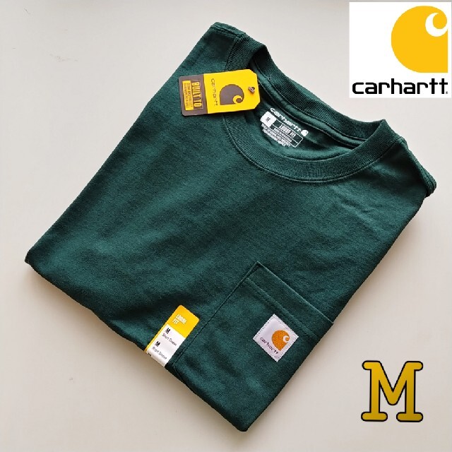 carhartt(カーハート)の④ Carhartt ハンターグリーン M Tシャツ カーハート 半袖 新品 緑 メンズのトップス(Tシャツ/カットソー(半袖/袖なし))の商品写真