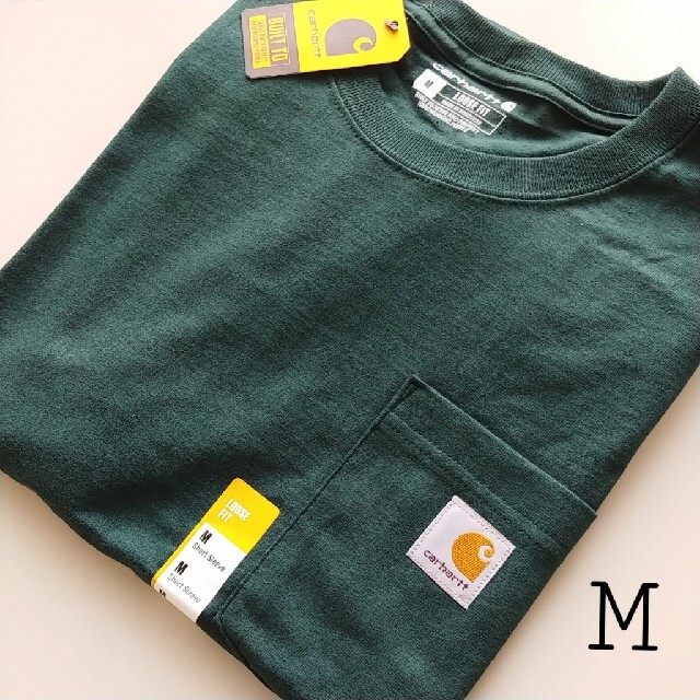 carhartt(カーハート)の④ Carhartt ハンターグリーン M Tシャツ カーハート 半袖 新品 緑 メンズのトップス(Tシャツ/カットソー(半袖/袖なし))の商品写真