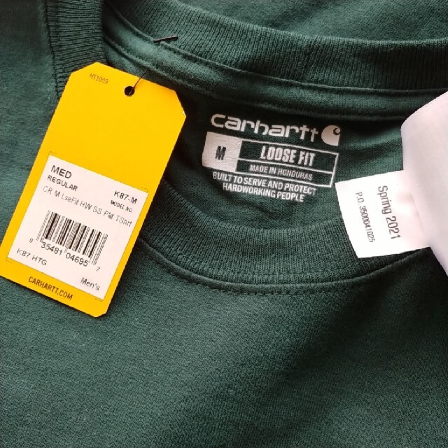 carhartt(カーハート)の④ Carhartt ハンターグリーン M Tシャツ カーハート 半袖 新品 緑 メンズのトップス(Tシャツ/カットソー(半袖/袖なし))の商品写真