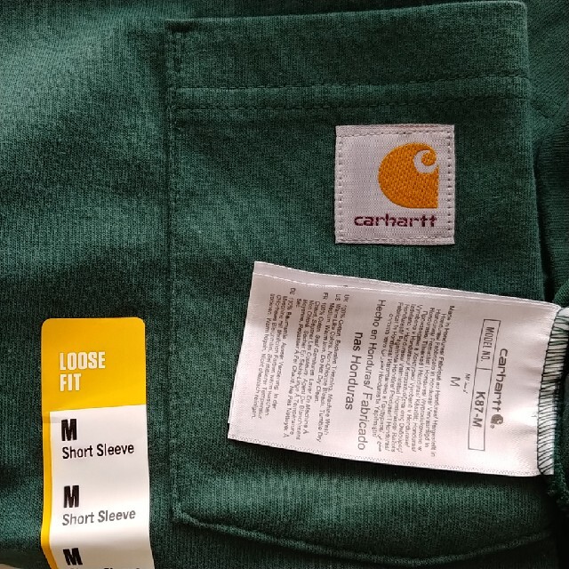 carhartt(カーハート)の④ Carhartt ハンターグリーン M Tシャツ カーハート 半袖 新品 緑 メンズのトップス(Tシャツ/カットソー(半袖/袖なし))の商品写真