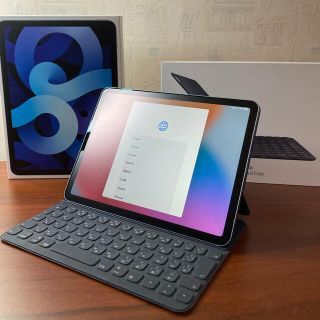 アイパッド(iPad)のiPad Air4　256GBセルラーSmart Keyboard スカイブルー(タブレット)