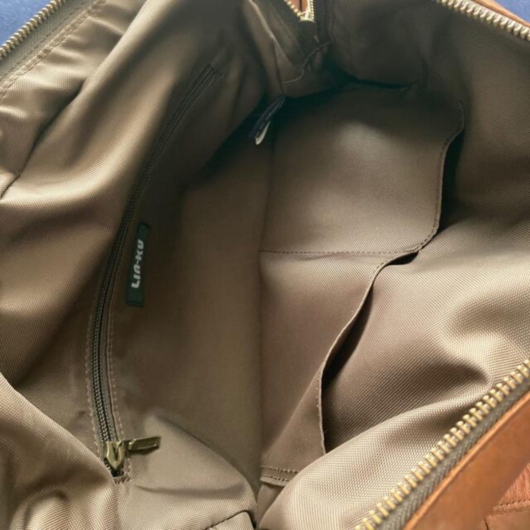 輪怐(LIN-KU)(リンク)のlin-ku本革2wayショルダーバッグこげ茶色良品 メンズのバッグ(ショルダーバッグ)の商品写真