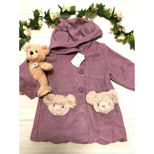2022春大特価セール! mezzo piano - 新品♡メゾピアノ♡ クマさん薄手コート ピンク 120㎝ ジャケット/上着 2022春大特価セール! mezzo piano - 新品♡メゾピアノ♡ クマさん薄手コート ピンク 120㎝ ジャケット/上着