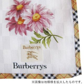 バーバリー(BURBERRY)のバーバリー　Burberrys　ハンカチ　花柄　白色系(ハンカチ)