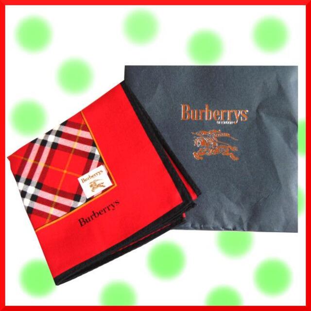 BURBERRY(バーバリー)のバーバリー　Burberrys　ハンカチ　チェック柄　レッド系　 レディースのファッション小物(ハンカチ)の商品写真