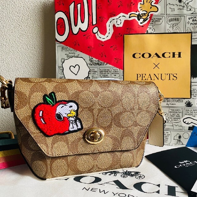 コーチ X スヌーピーコラボ♡ワッペンショルダーミニバックcoach限定 ...