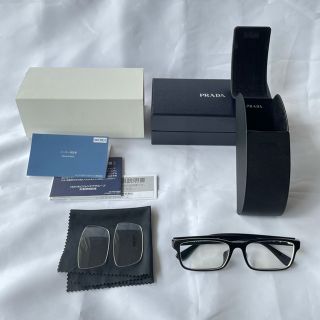 プラダ(PRADA)のPRADA プラダ メガネフレーム PR-01SV-1AB1O1 ブラック(サングラス/メガネ)