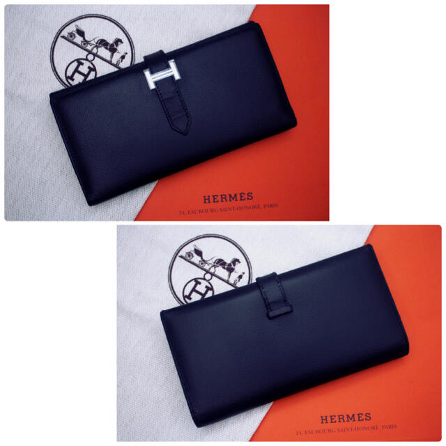 Hermes(エルメス)の日本未発売✨フランス限定色✨値下げ不可❗️ エルメス べアン 三つ折り レディースのファッション小物(財布)の商品写真