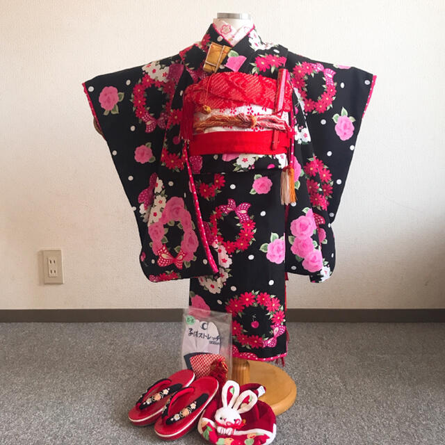 七五三 3歳 フルセット 女の子の着物 和服 【逸品】 4800円引き