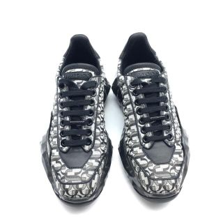 ジミーチュウ(JIMMY CHOO)のジミーチュウ JIMMY CHOO 20SS 193 ダイヤモンド シューズ スニーカー レザー シルバー シルバー×ブラック 未使用(スニーカー)