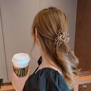 くま　テディベア  ヘアクリップ(バレッタ/ヘアクリップ)