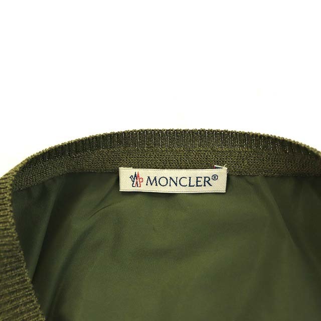 MONCLER(モンクレール)のモンクレール 16SS ニット カットソー 長袖 切替 M カーキ レディースのトップス(ニット/セーター)の商品写真