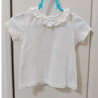 プチバトー(PETIT BATEAU)のプチバトー ゴールドドット トップス  18m 81cm(Ｔシャツ)