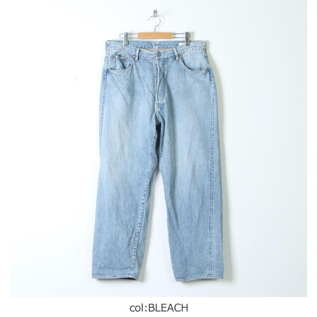 【新品】21aw comoli 5Pデニム BLEACH サイズ3