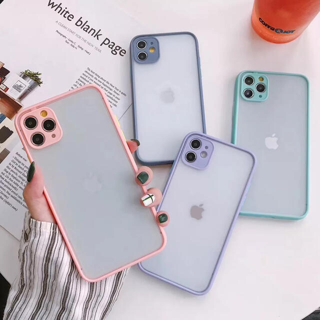 🍓スマホケース iPhone11proケース 　韓国風　パープル スマホ/家電/カメラのスマホアクセサリー(iPhoneケース)の商品写真