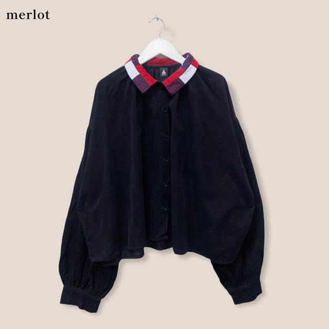 merlot(メルロー)の【merlot】コーデュロイブラウス　メルロー レディースのトップス(シャツ/ブラウス(長袖/七分))の商品写真