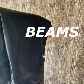 ビームス(BEAMS)の【BEAMS】レザーパンツ ブラック M ライディング ツーリング パンクロック(デニム/ジーンズ)