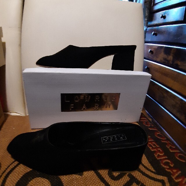 LOWRYS FARM(ローリーズファーム)の値下げ中‼️ローリーズファームミュールブラック レディースの靴/シューズ(ローファー/革靴)の商品写真