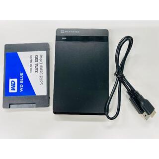 1.0TB SSD WDS100T2B0A-00SM50 + 外付けケース(PCパーツ)