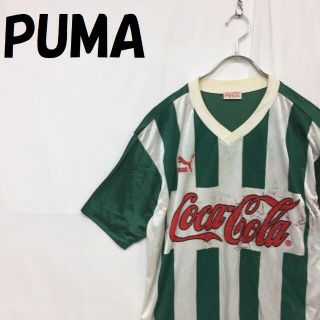 プーマ(PUMA)の【人気】プーマ コカコーラ Vネック Tシャツ 半袖 ユニフォーム ロゴプリント(Tシャツ/カットソー(半袖/袖なし))