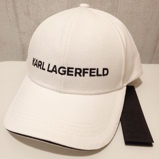 カールラガーフェルド(Karl Lagerfeld)の【新品】カールラガーフェルド　キャップ　帽子　白(キャップ)