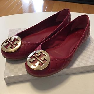 トリーバーチ(Tory Burch)のトリーバーチ キルティングシューズ 赤 23cm(ハイヒール/パンプス)