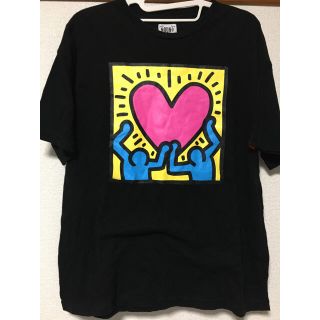 ノウノ(nouno)のノウノ　キースヘリング　Tシャツ　アート　ハート(Tシャツ/カットソー(半袖/袖なし))