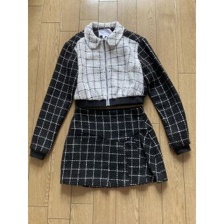 ビーシービージーマックスアズリア(BCBGMAXAZRIA)のBCBGeneration♡バイカラーツイードジャケット&スカートセットアップ(セット/コーデ)