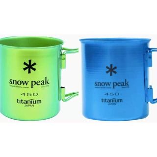 スノーピーク(Snow Peak)のひろうささん専用、チタンシェラカップ2点、海外限定カーラーチタンシングルマグ2点(調理器具)