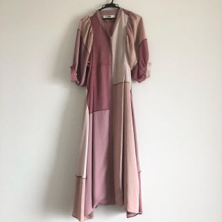 ファーファー(fur fur)のむーさん様専用⭐️ FURFUR パッチワークワンピース ピンク 美品(ロングワンピース/マキシワンピース)