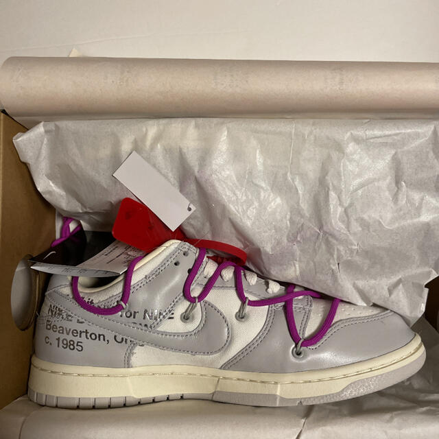 NIKE off-white DUNK LOW ダンク ロー 50 lot 45スニーカー