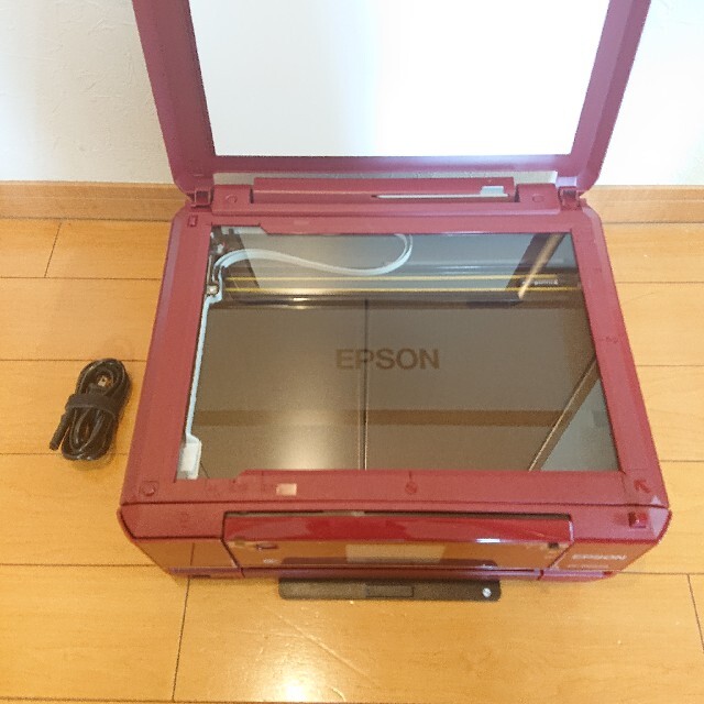 EPSON(エプソン)の【美品】EPSON EP-805AR カラリオ プリンター レッド ジャンク インテリア/住まい/日用品のオフィス用品(オフィス用品一般)の商品写真