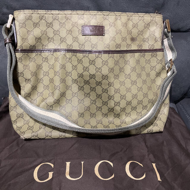 人気新品入荷 GUCCI GG キャンバス シェリーライン ショルダーバッグ