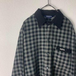 【一点モノ】古着　ヴィンテージ　柄シャツ　菅田将暉　クレリック　チェック柄.(シャツ)