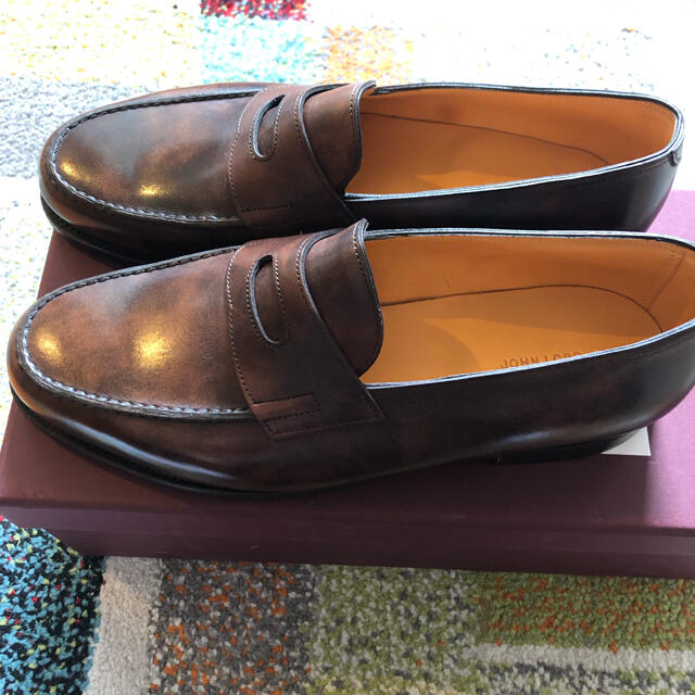 最先端 希少美品 ジョンロブ ランストン 6EE スキンステッチ