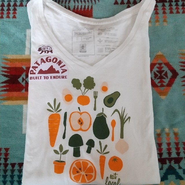 patagonia(パタゴニア)のpatagonia レディース Tシャツ ベジタブル オマケステッカー2枚付き！ レディースのトップス(Tシャツ(半袖/袖なし))の商品写真