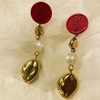 YSL ボタンリメイクピアス(ピアス)