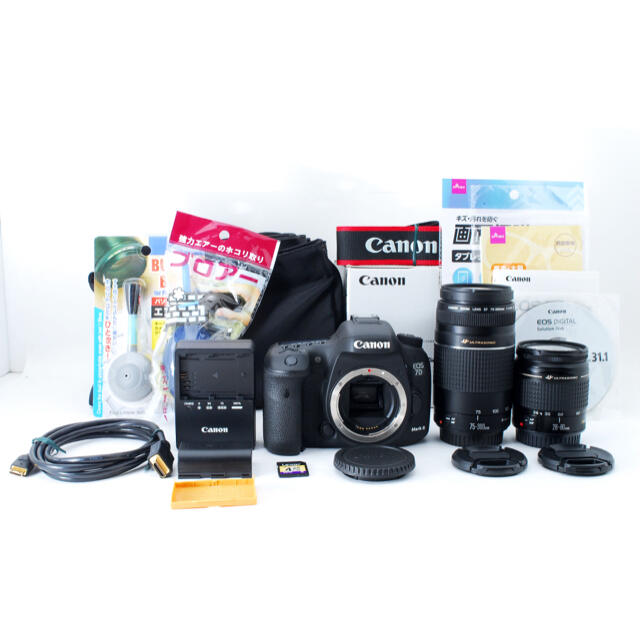 クリスマスツリー特価！ Canonカメラ レンズ バッテリー バッグ セット