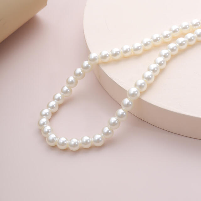 レディース パール 模造真珠 ネックレス おしゃれ 結婚式 ジュエリー レディースのアクセサリー(ネックレス)の商品写真