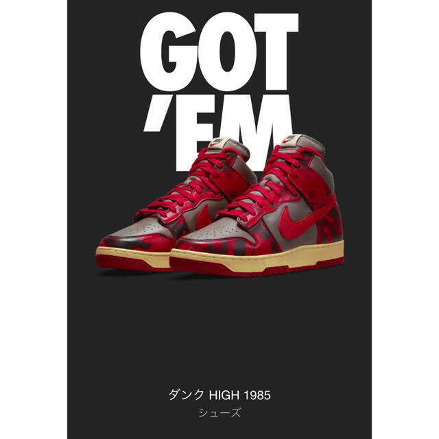 NIKE DUNK HIGH 1985 Red Acid Wash