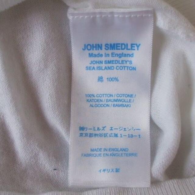 JOHN SMEDLEY(ジョンスメドレー)のジョンスメドレー JOHN SMEDLEY クルーネック半袖ニットS 白 メンズのトップス(Tシャツ/カットソー(半袖/袖なし))の商品写真