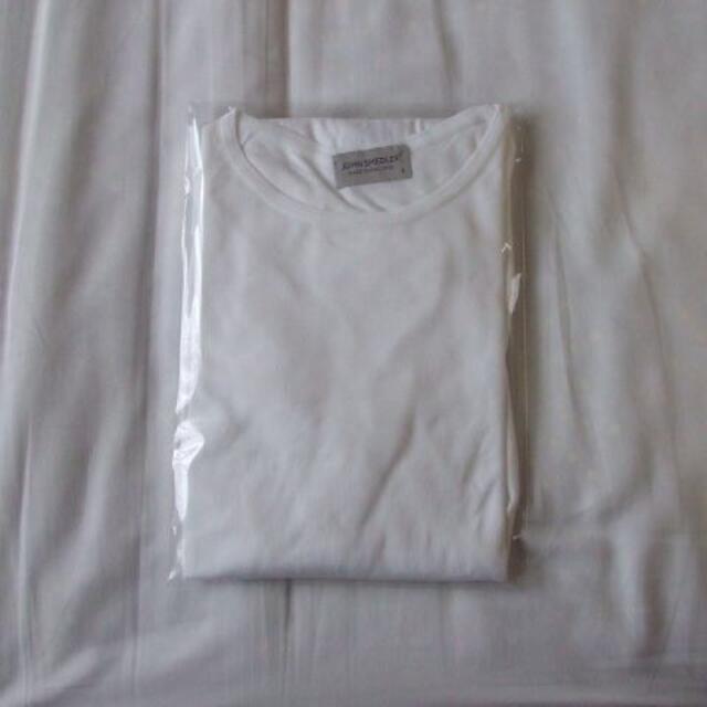 JOHN SMEDLEY(ジョンスメドレー)のジョンスメドレー JOHN SMEDLEY クルーネック半袖ニットS 白 メンズのトップス(Tシャツ/カットソー(半袖/袖なし))の商品写真