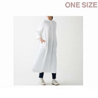 ムジルシリョウヒン(MUJI (無印良品))の◆新品◆ 無印良品  ダブルガーゼ ワンピース／ＯＮＥＳＩＺＥ／白(ひざ丈ワンピース)